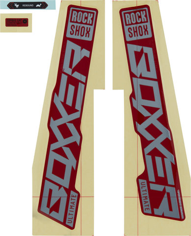 RockShox Sticker Set for BoXXer Ultimate - 2021 Model - boXXer red-gloss polar foil/universal