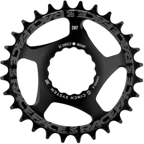 Race Face Plateau Narrow Wide Cinch Direct Mount, 10/11/12vit. - black/30 dents