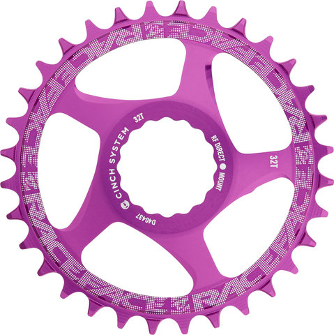 Race Face Narrow Wide Kettenblatt Cinch Direct Mount, 10-/11-/12-fach - purple/32 Zähne