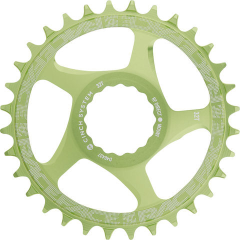 Race Face Plateau Narrow Wide Cinch Direct Mount, 10/11/12vit. - green/32 dents