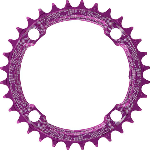 Race Face Plateau Narrow Wide, 4 bras, BCD 104 mm, 10/11/12vit. - purple/32 dents