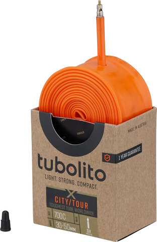 tubolito Chambre à Air X-Tubo-City/Tour 28" - orange/30-50 x 622 SV 42 mm