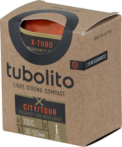 tubolito Cámara de aire X-Tubo-City/Tour 28" - naranja/30-50 x 622 SV 42 mm