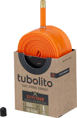 tubolito Chambre à Air X-Tubo-City/Tour 28" - orange/30-50 x 622 AV 40 mm