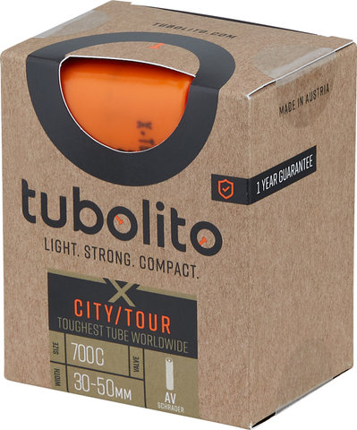 Chambre à Air X-Tubo-City/Tour 28" - orange/30-50 x 622 AV 40 mm