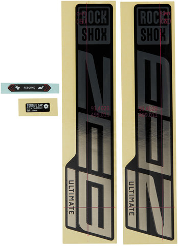 RockShox Decal Kit Sticker Set for ZEB Ultimate as of 2021 Model - gloss black-gloss polar foil/universal