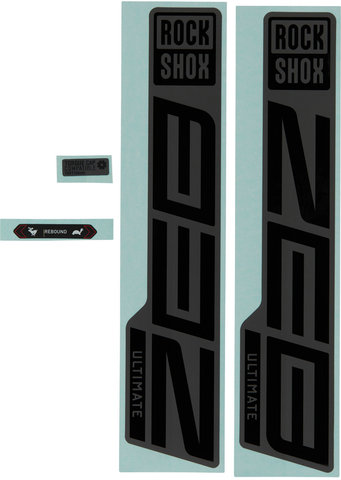 RockShox Set d'Autocollants Decal Kit pour ZEB Ultimate àpd Modèle 2021 - grey-gloss black/universal