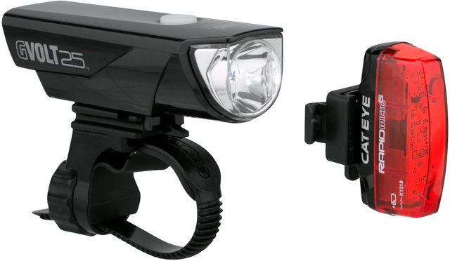 Set d'Éclairage HL-EL360G RC GVOLT25 + TL-LD620G RapidMicroG (StVZO) - noir/universal
