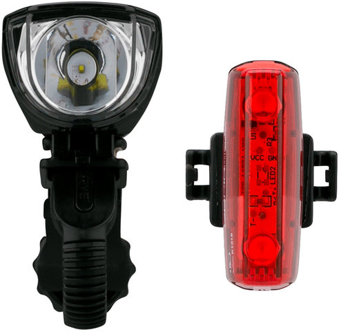Set d'Éclairage HL-EL360G RC GVOLT25 + TL-LD620G RapidMicroG (StVZO) - noir/universal