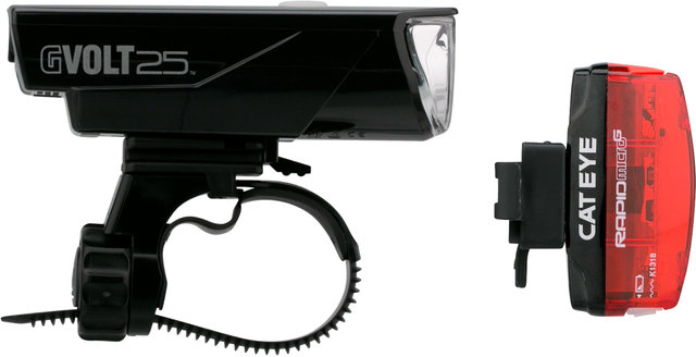 Set d'Éclairage HL-EL360G RC GVOLT25 + TL-LD620G RapidMicroG (StVZO) - noir/universal