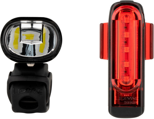 Lezyne Lite Pro 115 front light + Strip Rear Lighting Set with StVZO - black/universal