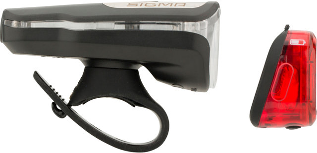 Sigma Aura 80 Front Light + Nugget II LED Rear Light Set - StVZO Approved - black/80 lux