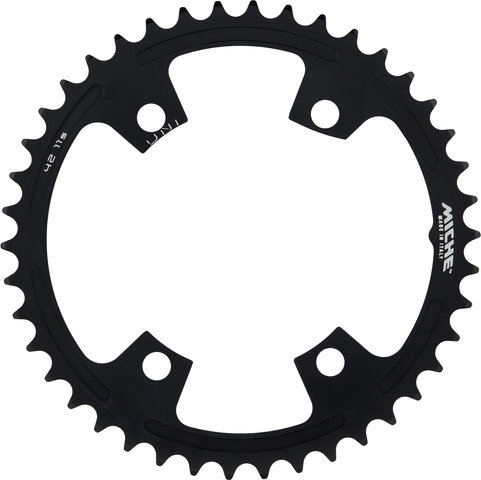 Miche Super 11 UTG Chainring, 4-Arm, 110 mm Bolt Circle Diameter - black/42 tooth