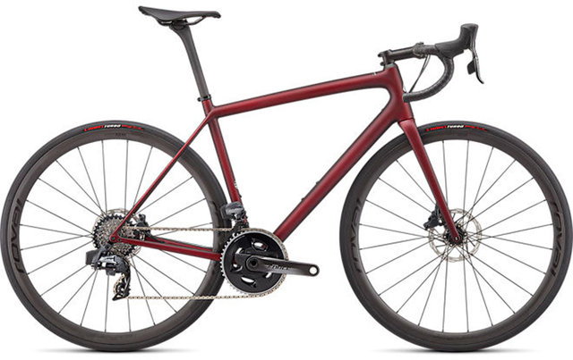 Specialized Vélo de Route en Carbone Aethos Pro SRAM Force eTap AXS Disc - maroon-black tint edge fade/56 cm