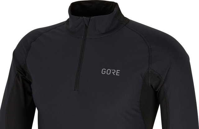 GORE Wear M GORE WINDSTOPPER Base Layer Thermal Stand-Up Collar Shirt - black/M