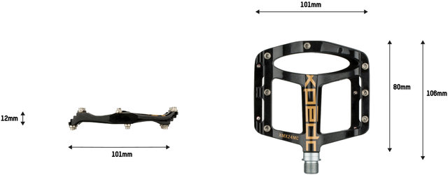 Xpedo Pedales a Plateforme Spry Magnesium bike components