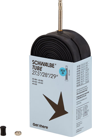 Schwalbe Inner tube SCV (Schwalbe Clik Valve) 27.5"/28"/29" - black | SCV (Schwalbe Clik Valve) | 40-584 to 62-635 | 40 mm