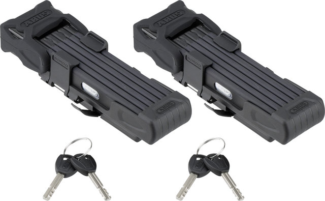 ABUS Set candado pleg. llave maestra Bordo 6000 SH TwinSet con soporte SH - black/90 cm