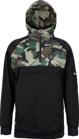 Fleece Anorak Jacket - black-camo/M