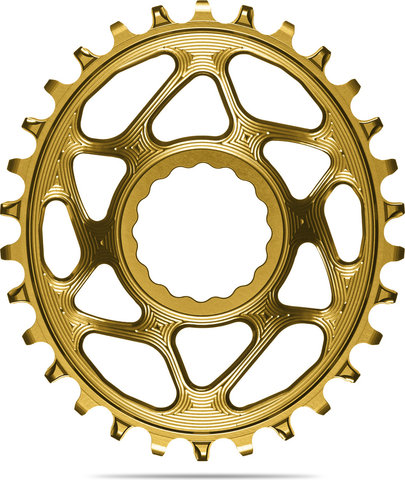 absoluteBLACK Oval Kettenblatt für Race Face Cinch 6 mm Offset - gold | 30 Z | 30