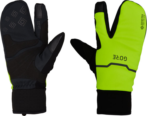 GORE-TEX INFINIUM Thermal Split Full Finger Gloves - black-neon yellow/8
