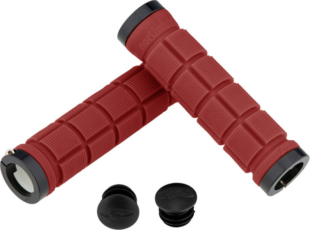 Lizard Skins Northshore Lock On Handlebar Grips - deep red/130 mm