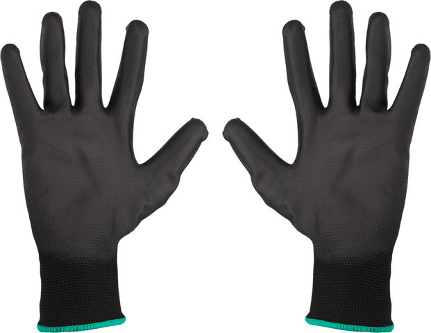 Finish Line Mechanic's Gloves - black-green/S/M