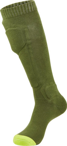 SingleTrack Socken mit Schienbeinschoner - forest green/S-M