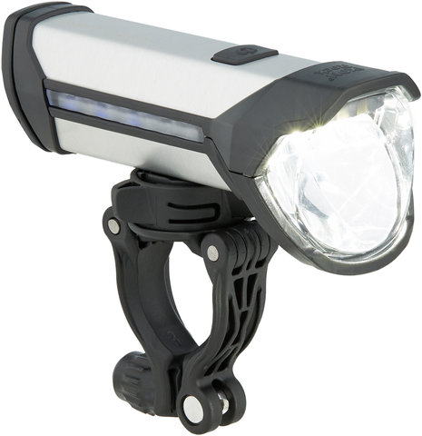 Luz delantera Ixon Rock LED con aprobación StVZO - negro-plata/100 lux