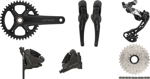 Shimano GRX RX600 1x11 40 Groupset - black/Shimano Road/11-30/Shimano Road/170,0 mm/none/without