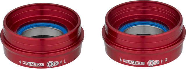 BB30 to MegaExo Ceramic Bottom Bracket - red/carbon 68 mm