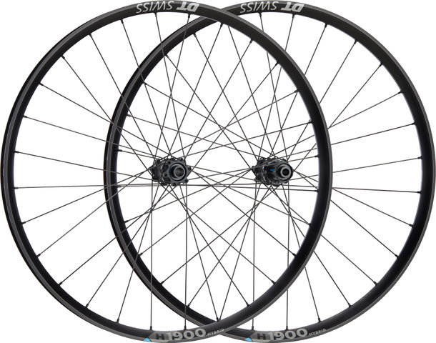 DT Swiss H 1900 SPLINE 27.5" 30 6-Bolt Boost Disc Hybrid Wheelset - black/27.5" set (front 15x110 Boost + rear 12x148 Boost) Shimano