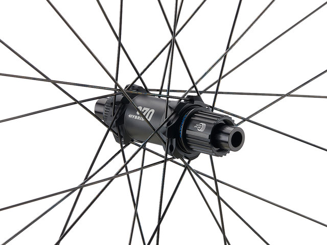 DT Swiss HU 1900 SPLINE 25 Boost Disc Center Lock 29" Laufradsatz - schwarz/29" Satz (VR 15x110 Boost + HR 12x148 Boost) Shimano Micro Spline