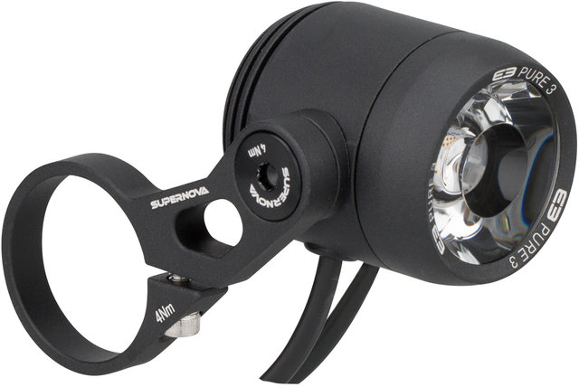 Supernova Luz delantera E3 Pure 3 HBM LED con aprobación StVZO - negro/205 lúmenes