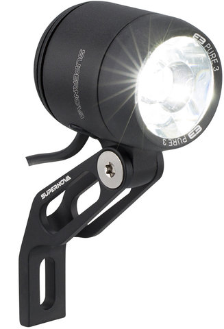 E3 Pure 3 LED Front Light - StVZO approved - black/205 lumens