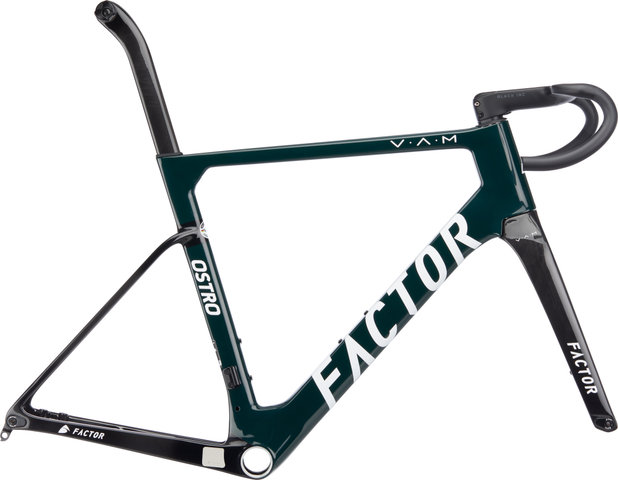 Factor Kit de Cadre en Carbone OSTRO V.A.M. Disc T47a Shimano Modèle 2023 - factor racing green | 56 cm, 120 mm x 42 cm, SB 25 mm