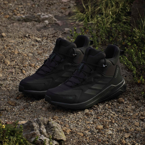 adidas Outdoor TERREX Anylander Mid Lea CP Wanderschuhe - cblack carbon grefou | 45 1/3