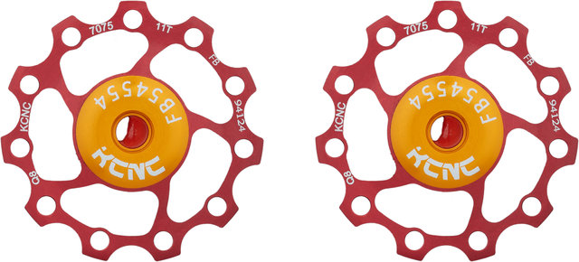 Galets de Dérailleur Jockey Wheel Aluminum et Céramique - 1 paire - red/11 dents