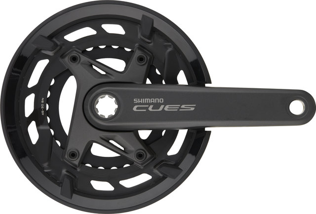 Shimano Juego de bielas CUES FC-U6000-2 con anillo protector de cadena - negro/175,0 mm