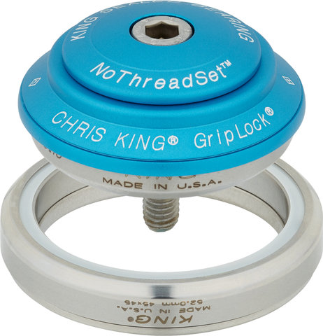 Chris King Jeu de Direction DropSet 2 IS42/28,6 - IS52/40 GripLock - matte turquoise/IS42/28,6 - IS52/40