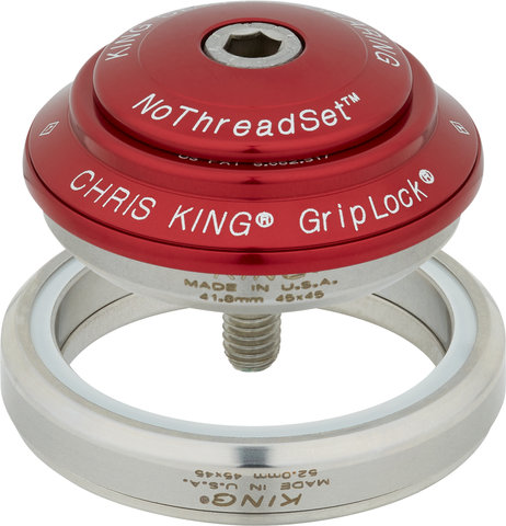 Chris King Jeu de Direction DropSet 2 IS42/28,6 - IS52/40 GripLock - red/IS42/28,6 - IS52/40