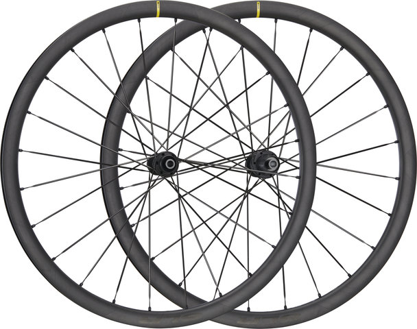 Mavic Juego de ruedas Cosmic SLR 32 Disc Center Lock Carbon - negro/Non Boost/Non Boost/142 mm/100 mm/28"/Shimano carretera/100 mm/Shimano carretera/100 mm/142 mm