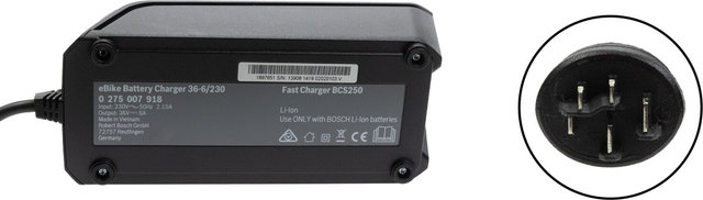 Bosch 6 A Fast Charger EU (BCS250) - black