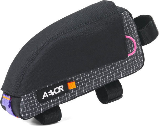AEVOR Top tube bag - black white grid/900 ml