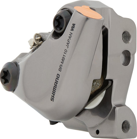 Shimano XTR XC BR-M9110 Brake Caliper w/ Resin Pads - grey/rear flat mount