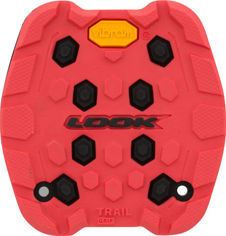 Look Set de 4 placas de pedales Activ Grip Trail - rojo