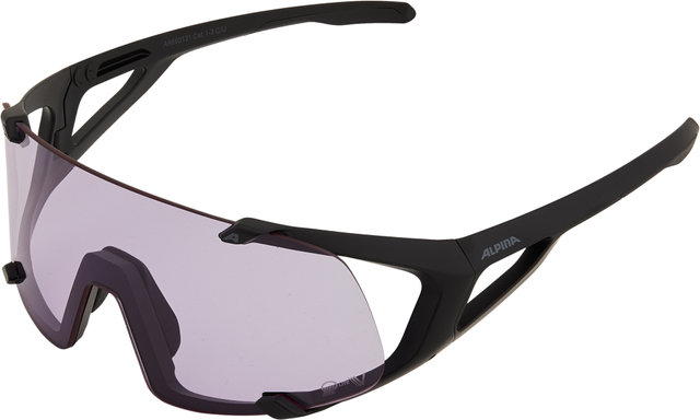 Hawkeye Q-Lite V Sportbrille - black matt/Q-Lite Varioflex purple