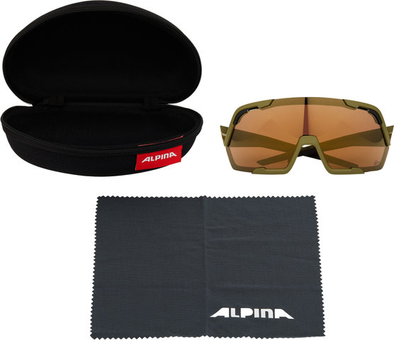 Lunettes de Sport Rocket Bold Q-Lite - olive mat/bronce mirror