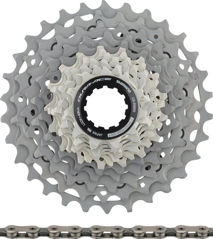 Shimano Kit d'Usure Dura-Ace Cassette CS-R9200 + Chaîne CN-M9100 12 vitesses - argenté/11-30