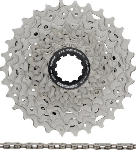 Shimano Ultegra Kassette CS-R8100 + Kette CN-M8100 12-fach Verschleißset - silber/11-30